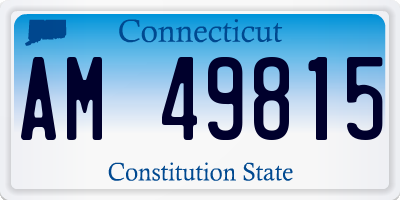 CT license plate AM49815