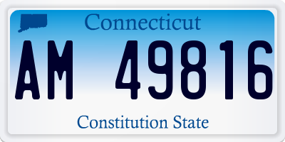 CT license plate AM49816