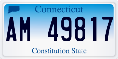 CT license plate AM49817