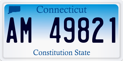 CT license plate AM49821