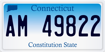 CT license plate AM49822