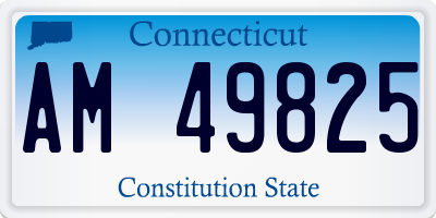 CT license plate AM49825