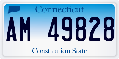 CT license plate AM49828