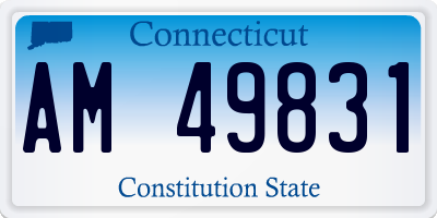 CT license plate AM49831
