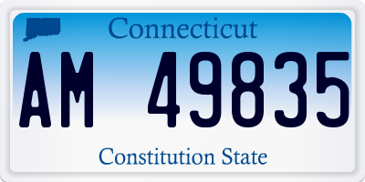 CT license plate AM49835