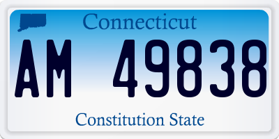 CT license plate AM49838
