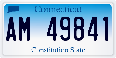 CT license plate AM49841