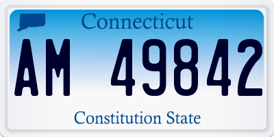 CT license plate AM49842