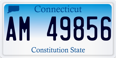 CT license plate AM49856