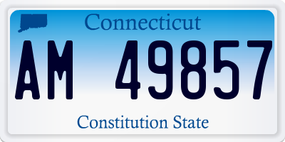 CT license plate AM49857