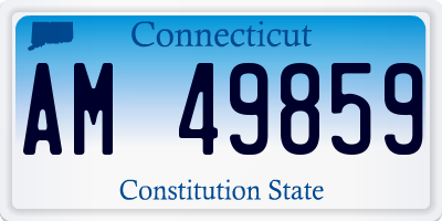 CT license plate AM49859