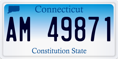 CT license plate AM49871