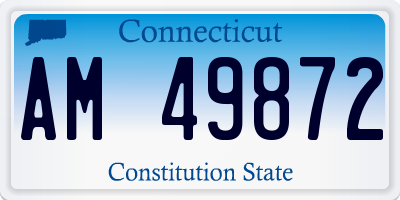 CT license plate AM49872
