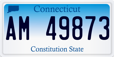 CT license plate AM49873