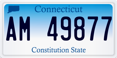 CT license plate AM49877