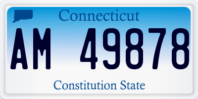 CT license plate AM49878