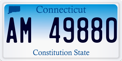 CT license plate AM49880