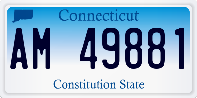 CT license plate AM49881