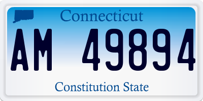 CT license plate AM49894