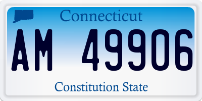 CT license plate AM49906
