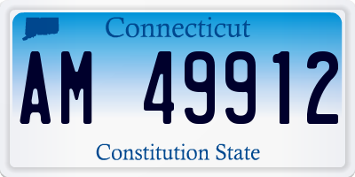 CT license plate AM49912