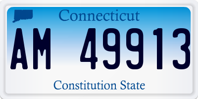 CT license plate AM49913
