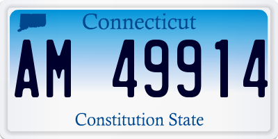 CT license plate AM49914