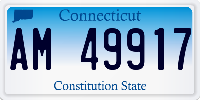 CT license plate AM49917
