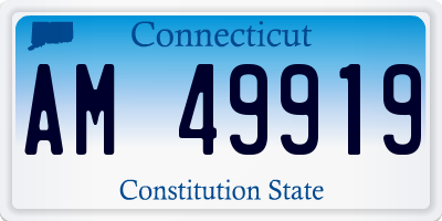 CT license plate AM49919