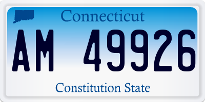 CT license plate AM49926