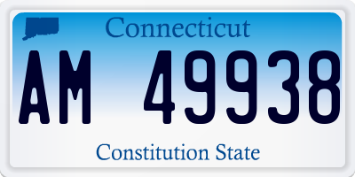 CT license plate AM49938