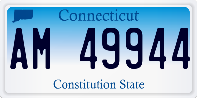 CT license plate AM49944