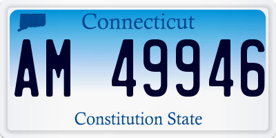 CT license plate AM49946