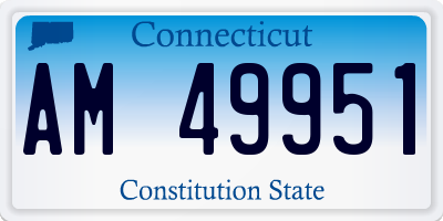 CT license plate AM49951