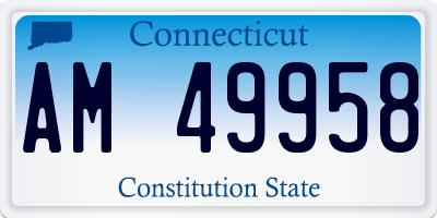 CT license plate AM49958