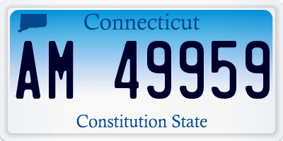 CT license plate AM49959