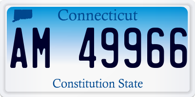 CT license plate AM49966