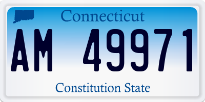 CT license plate AM49971