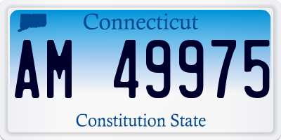 CT license plate AM49975