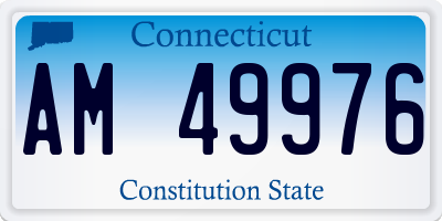 CT license plate AM49976