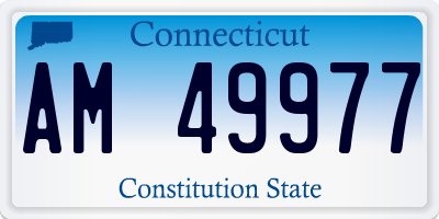 CT license plate AM49977