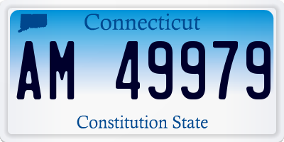 CT license plate AM49979