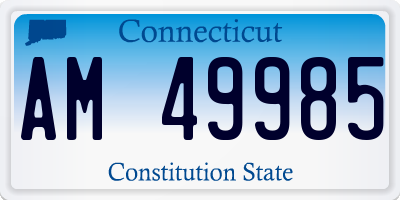 CT license plate AM49985