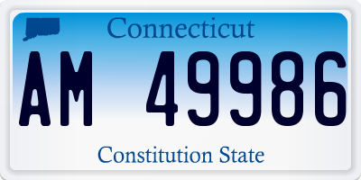 CT license plate AM49986