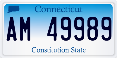 CT license plate AM49989