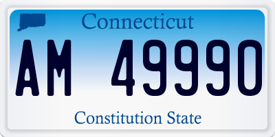 CT license plate AM49990