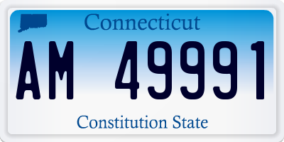 CT license plate AM49991