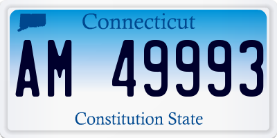 CT license plate AM49993