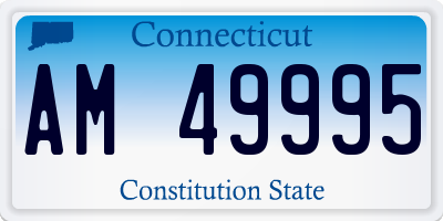 CT license plate AM49995