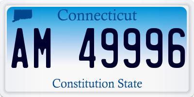 CT license plate AM49996